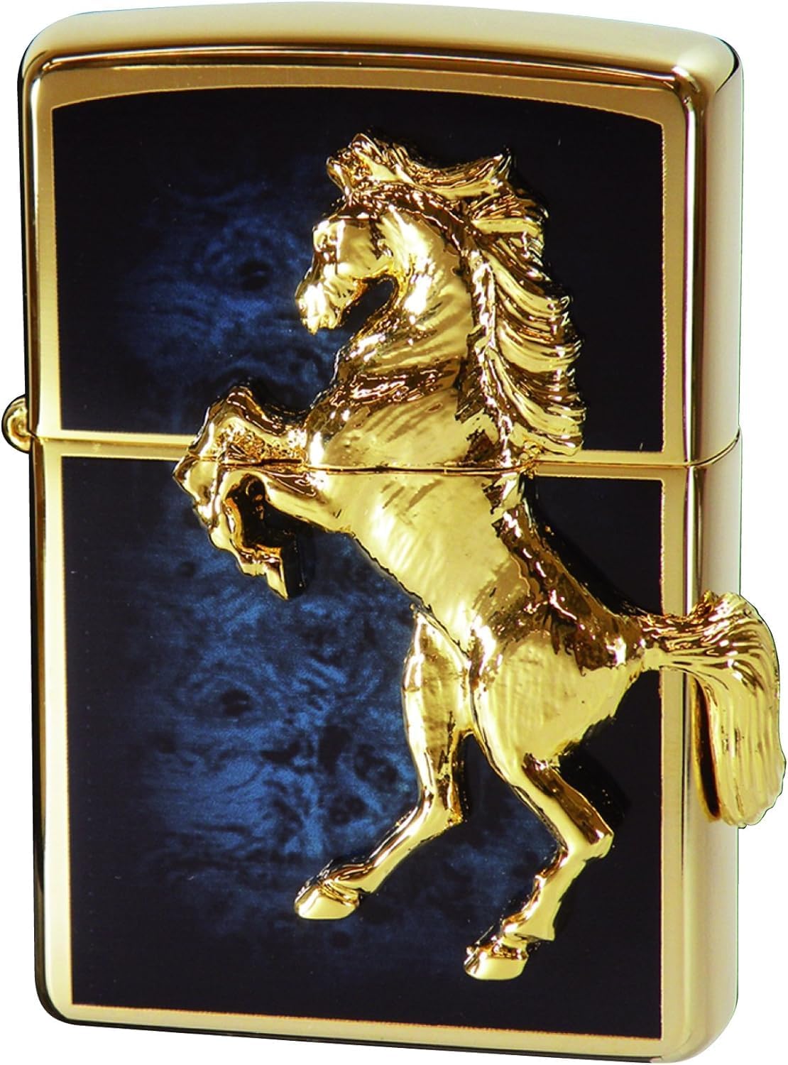 Zippo Winnie Winning Gold Plate Blue