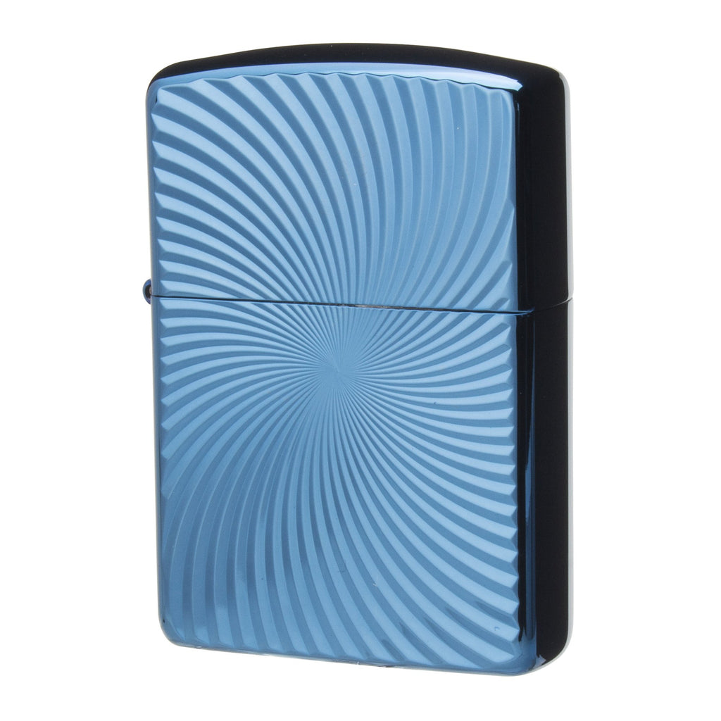 Zippo 62TIBL-Wave Lighter, Blue, Armor, Double Sided, Titanium Coating